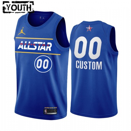 Maillot Basket 2021 All-Star Personnalisé Jordan Brand Bleu Swingman - Enfant